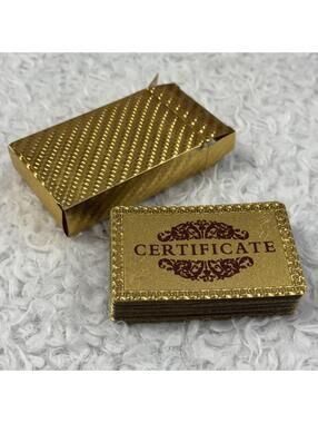 Gold Foil luxury-style deck of Playing Cards & box #TM225